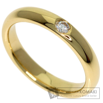 HARRY WINSTON Round cut band with 1 diamond Ring K18 Yellow Gold Ladies [Used]