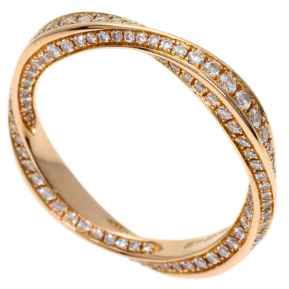 GRAFF Spiral Pave Diamond Band Ring K18 Pink Gold Ladies [Used]