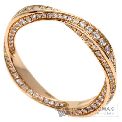 GRAFF Spiral Pave Diamond Band Ring K18 Pink Gold Ladies [Used]