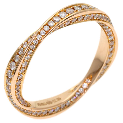 GRAFF Spiral Pave Diamond Band Ring K18 Pink Gold Ladies [Used]