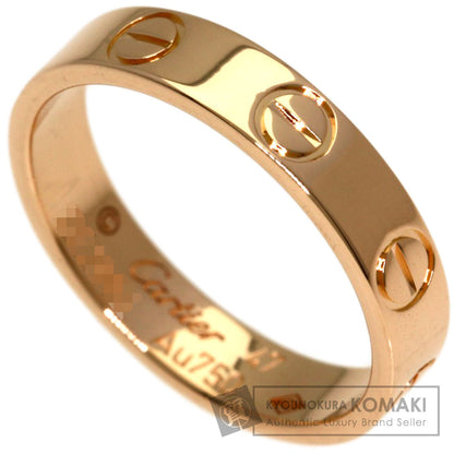 CARTIER Mini love ring # 47 Ring K18 Pink Gold Ladies [Used]