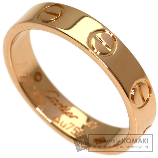 CARTIER Mini love ring # 47 Ring K18 Pink Gold Ladies [Used]