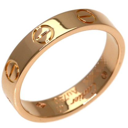 CARTIER Mini love ring # 47 Ring K18 Pink Gold Ladies [Used]