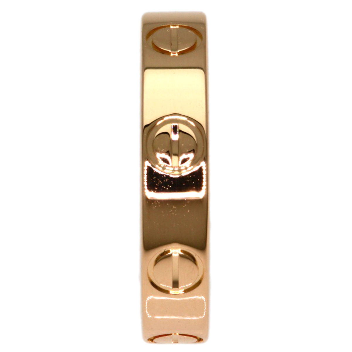 CARTIER Mini love ring # 47 Ring K18 Pink Gold Ladies [Used]