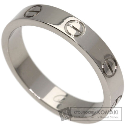 CARTIER Mini love ring # 52 Ring K18 White Gold Ladies [Used]