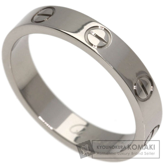 CARTIER Mini love ring # 52 Ring K18 White Gold Ladies [Used]