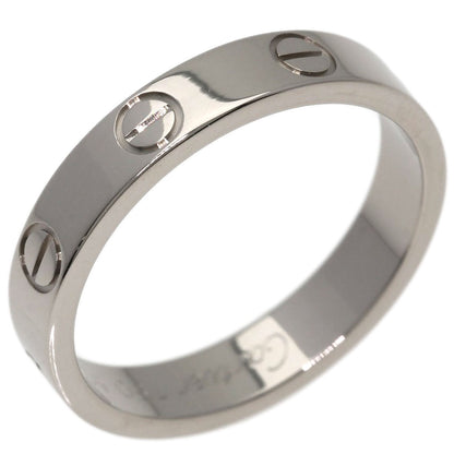 CARTIER Mini love ring # 52 Ring K18 White Gold Ladies [Used]