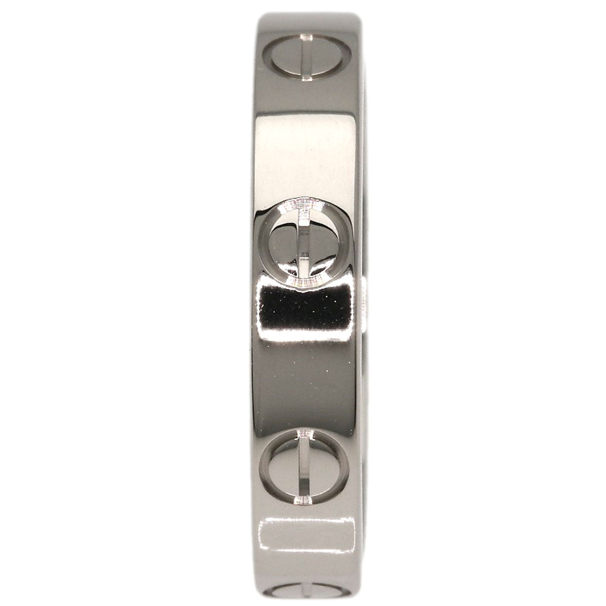 CARTIER Mini love ring # 52 Ring K18 White Gold Ladies [Used]