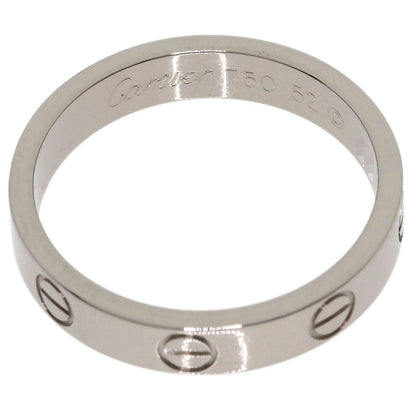 CARTIER Mini love ring # 52 Ring K18 White Gold Ladies [Used]