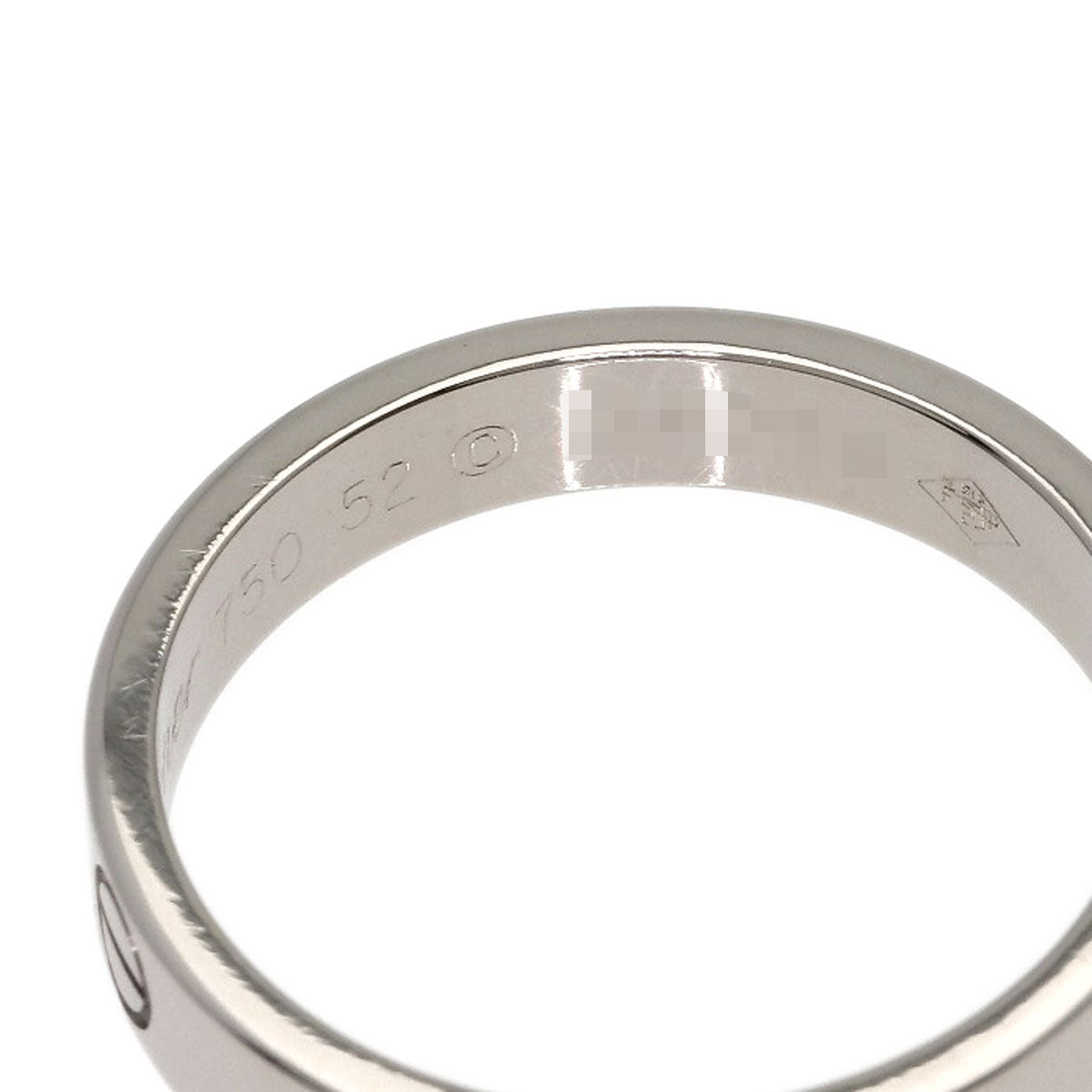 CARTIER Mini love ring # 52 Ring K18 White Gold Ladies [Used]