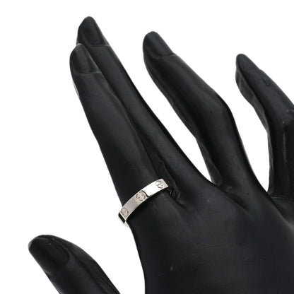 CARTIER Mini love ring # 52 Ring K18 White Gold Ladies [Used]