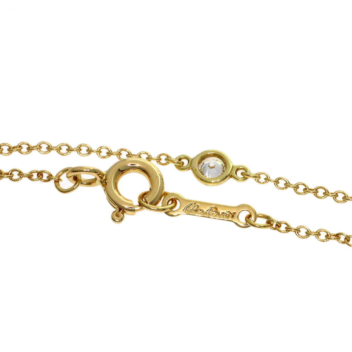 TIFFANY&Co. By The Yard 3P Diamond Bracelet K18 Yellow Gold Ladies [Used]