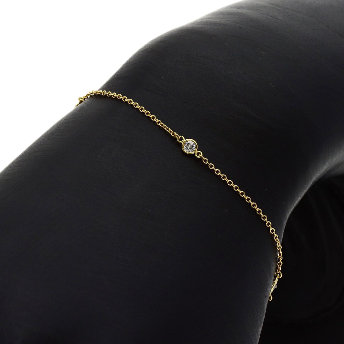 TIFFANY&Co. By The Yard 3P Diamond Bracelet K18 Yellow Gold Ladies [Used]