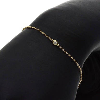 TIFFANY&Co. By The Yard 3P Diamond Bracelet K18 Yellow Gold Ladies [Used]