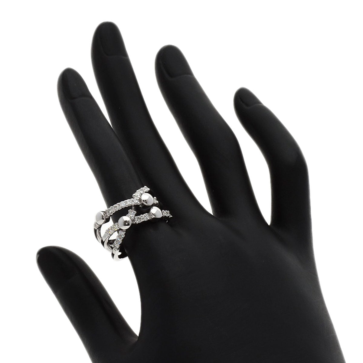 0.69ct Luca Calati Diamond Ring K18 White Gold 8.2g　Ladies