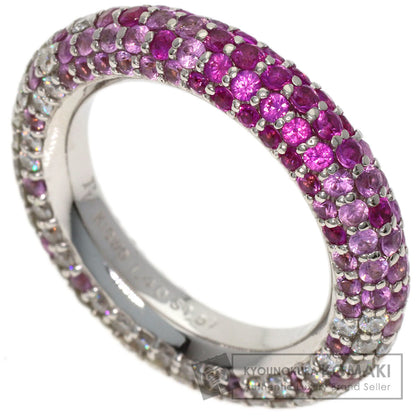 Ponte Vecchio Eterno Full Diamond Pink Sapphire Ring K18 White Gold Ladies [Used]