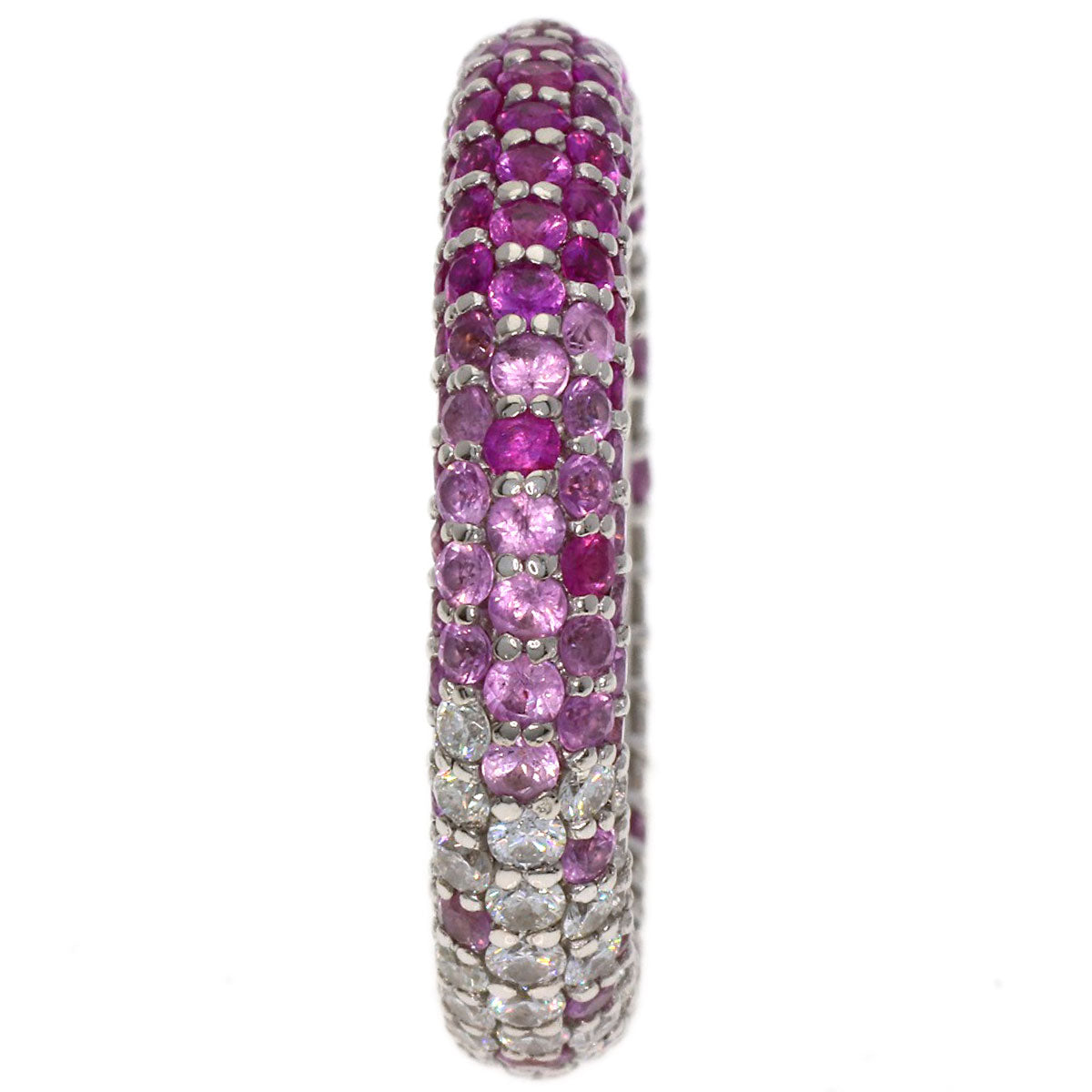 Ponte Vecchio Eterno Full Diamond Pink Sapphire Ring K18 White Gold Ladies [Used]