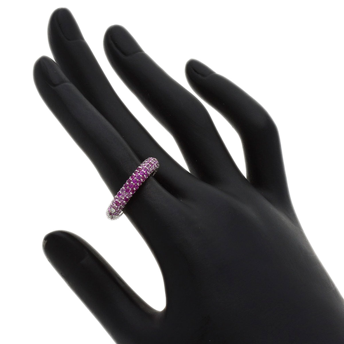 Ponte Vecchio Eterno Full Diamond Pink Sapphire Ring K18 White Gold Ladies [Used]