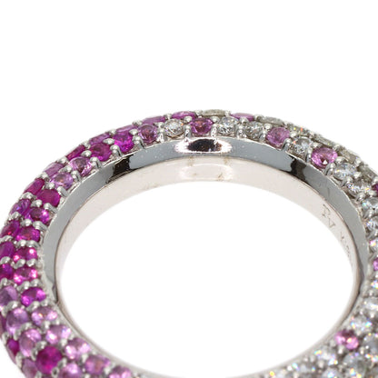 Ponte Vecchio Eterno Full Diamond Pink Sapphire Ring K18 White Gold Ladies [Used]