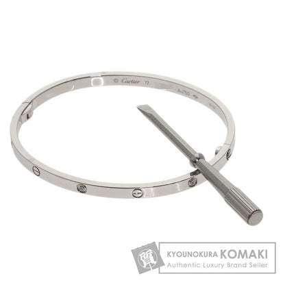 CARTIER LOVE Bracelets 6P Diamond with Driver #17 Bracelet K18 White Gold Ladies [Used]