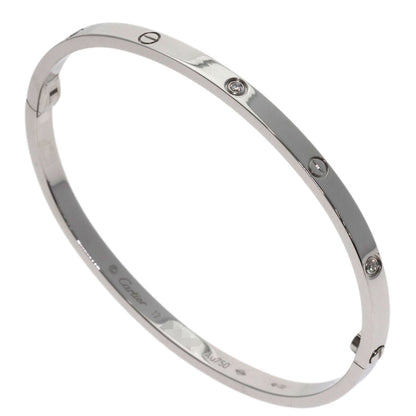 CARTIER LOVE Bracelets 6P Diamond with Driver #17 Bracelet K18 White Gold Ladies [Used]