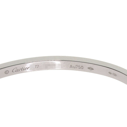 CARTIER LOVE Bracelets 6P Diamond with Driver #17 Bracelet K18 White Gold Ladies [Used]