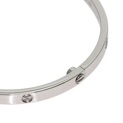 CARTIER LOVE Bracelets 6P Diamond with Driver #17 Bracelet K18 White Gold Ladies [Used]