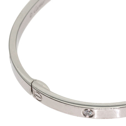 CARTIER LOVE Bracelets 6P Diamond with Driver #17 Bracelet K18 White Gold Ladies [Used]