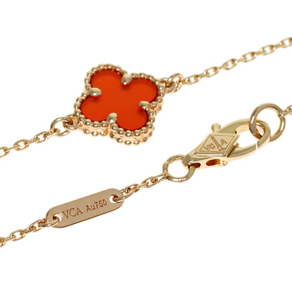 Van Cleef & Arpels Sweet Alhambra Carnelian Bracelet K18 Pink Gold Ladies [Used]
