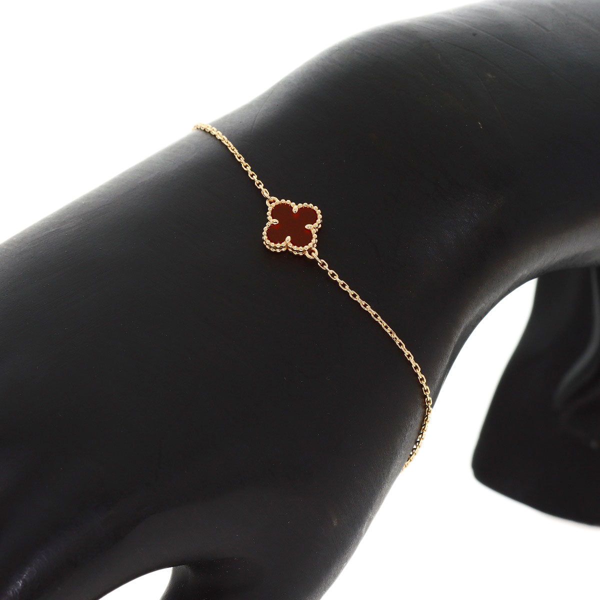 Van Cleef & Arpels Sweet Alhambra Carnelian Bracelet K18 Pink Gold Ladies [Used]