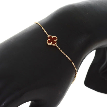 Van Cleef & Arpels Sweet Alhambra Carnelian Bracelet K18 Pink Gold Ladies [Used]