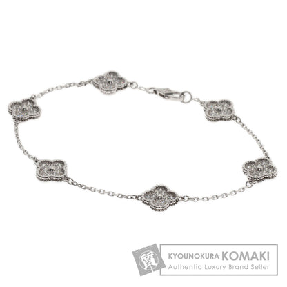 Van Cleef & Arpels Sweet Alhambra Diamond Bracelet K18 White Gold Ladies [Used]