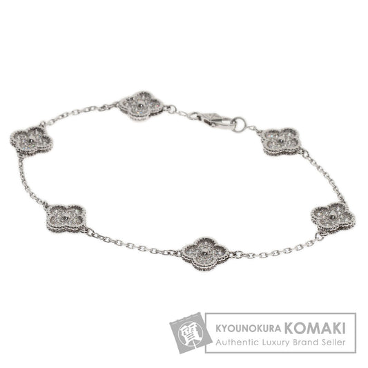 Van Cleef & Arpels Sweet Alhambra Diamond Bracelet K18 White Gold Ladies [Used]