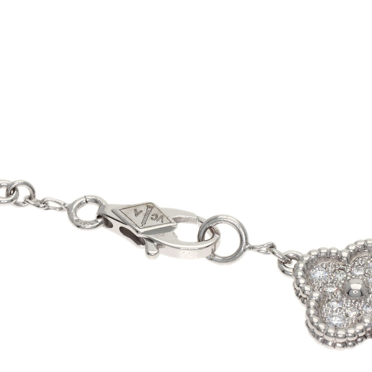 Van Cleef & Arpels Sweet Alhambra Diamond Bracelet K18 White Gold Ladies [Used]