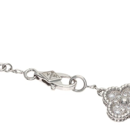 Van Cleef & Arpels Sweet Alhambra Diamond Bracelet K18 White Gold Ladies [Used]