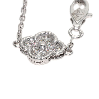Van Cleef & Arpels Sweet Alhambra Diamond Bracelet K18 White Gold Ladies [Used]