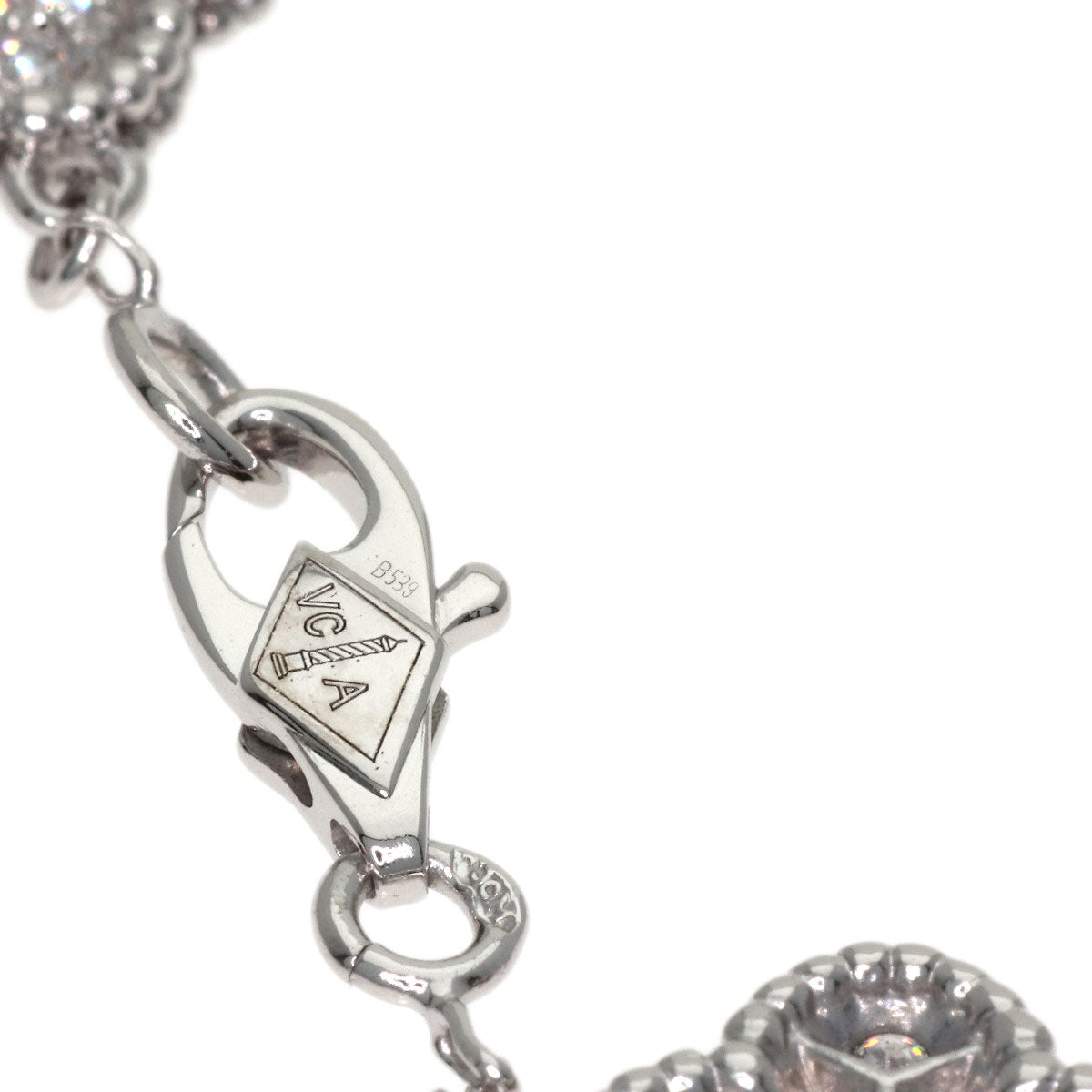 Van Cleef & Arpels Sweet Alhambra Diamond Bracelet K18 White Gold Ladies [Used]