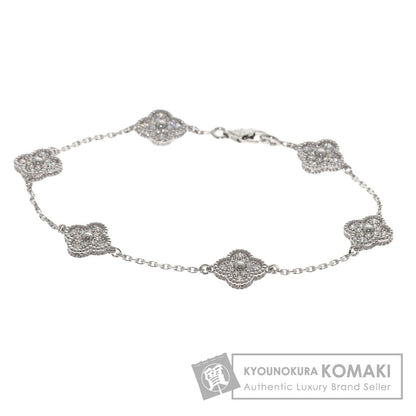 Van Cleef & Arpels Sweet Alhambra Diamond Bracelet K18 White Gold Ladies [Used]