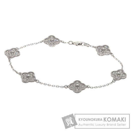 Van Cleef & Arpels Sweet Alhambra Diamond Bracelet K18 White Gold Ladies [Used]