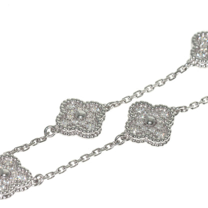 Van Cleef & Arpels Sweet Alhambra Diamond Bracelet K18 White Gold Ladies [Used]