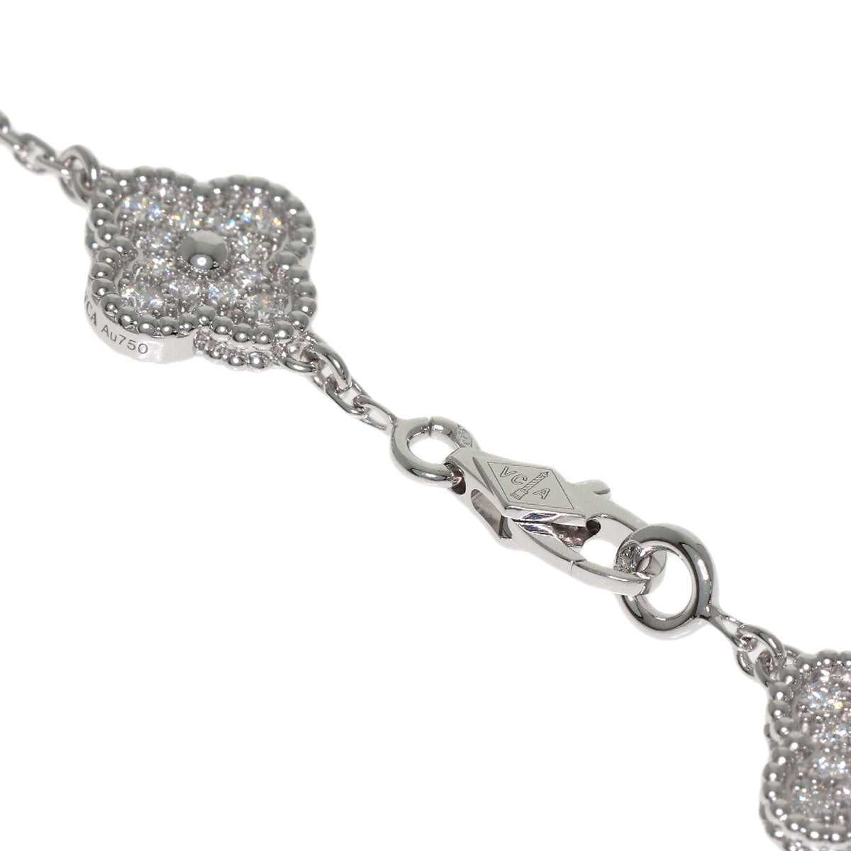 Van Cleef & Arpels Sweet Alhambra Diamond Bracelet K18 White Gold Ladies [Used]