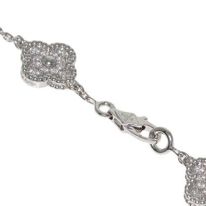 Van Cleef & Arpels Sweet Alhambra Diamond Bracelet K18 White Gold Ladies [Used]