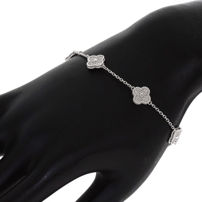 Van Cleef & Arpels Sweet Alhambra Diamond Bracelet K18 White Gold Ladies [Used]