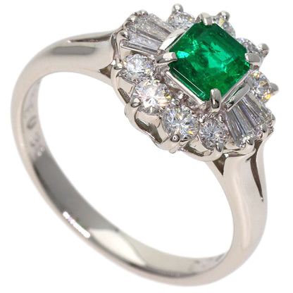 MIKIMOTO Emerald Diamond Ring Platinum PT900 Ladies [Used]