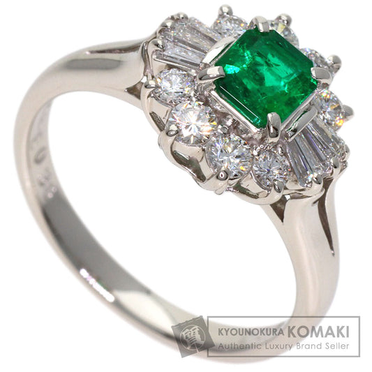 MIKIMOTO Emerald Diamond Ring Platinum PT900 Ladies [Used]