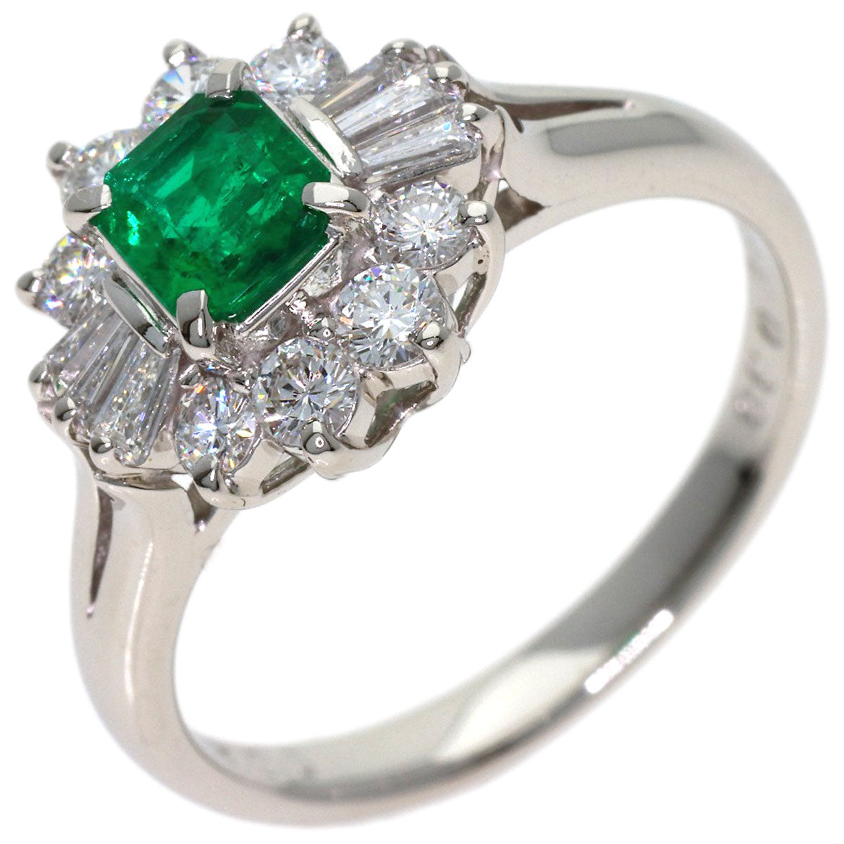 MIKIMOTO Emerald Diamond Ring Platinum PT900 Ladies [Used]