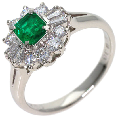 MIKIMOTO Emerald Diamond Ring Platinum PT900 Ladies [Used]