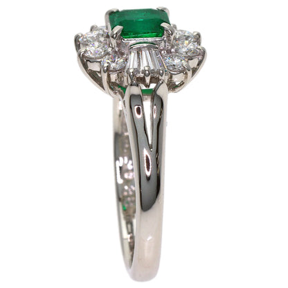 MIKIMOTO Emerald Diamond Ring Platinum PT900 Ladies [Used]
