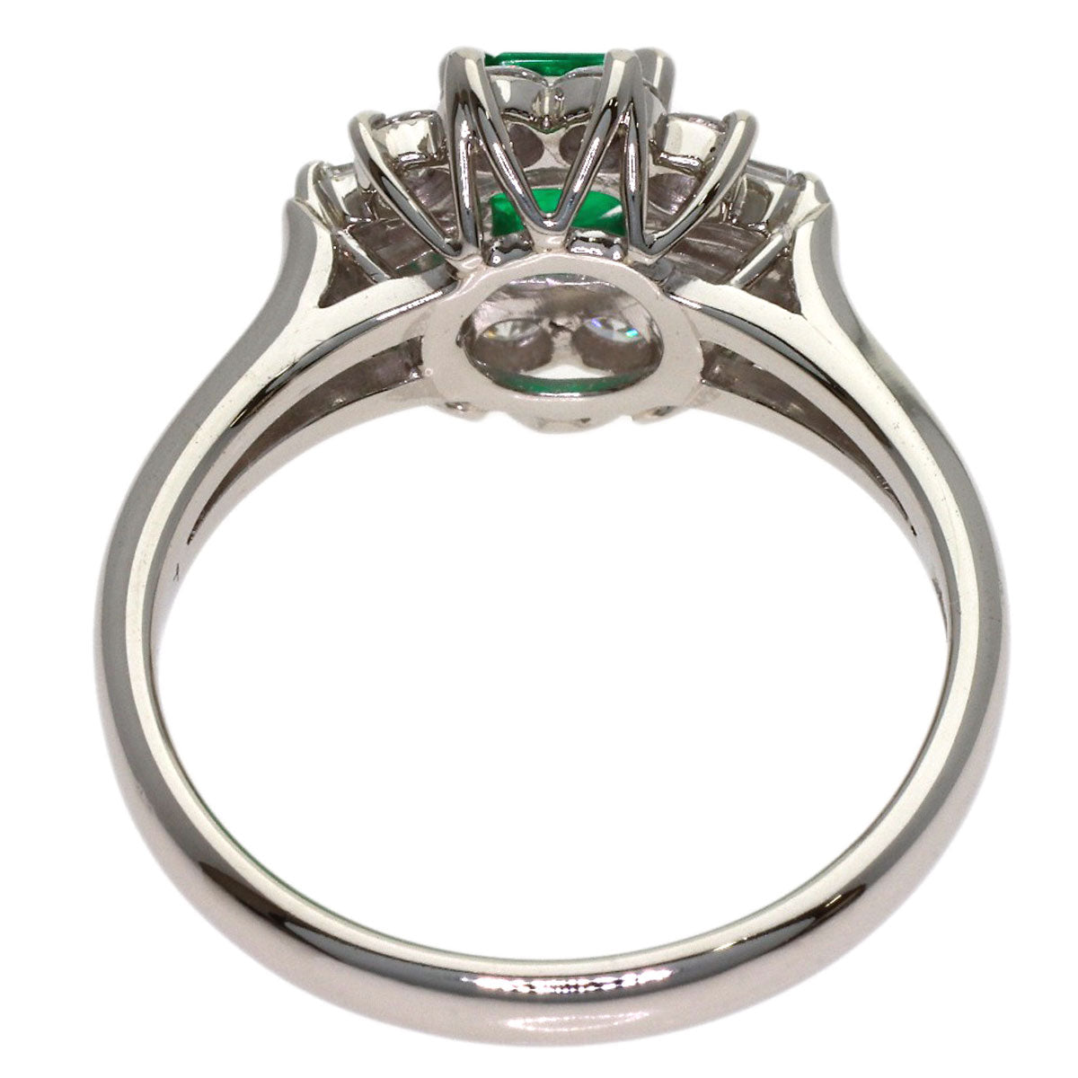 MIKIMOTO Emerald Diamond Ring Platinum PT900 Ladies [Used]