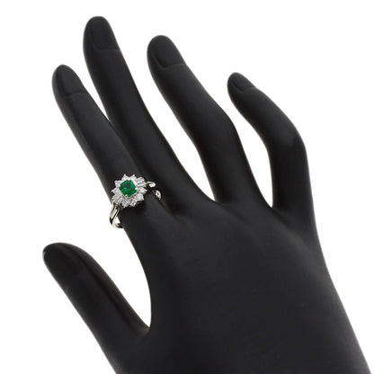 MIKIMOTO Emerald Diamond Ring Platinum PT900 Ladies [Used]